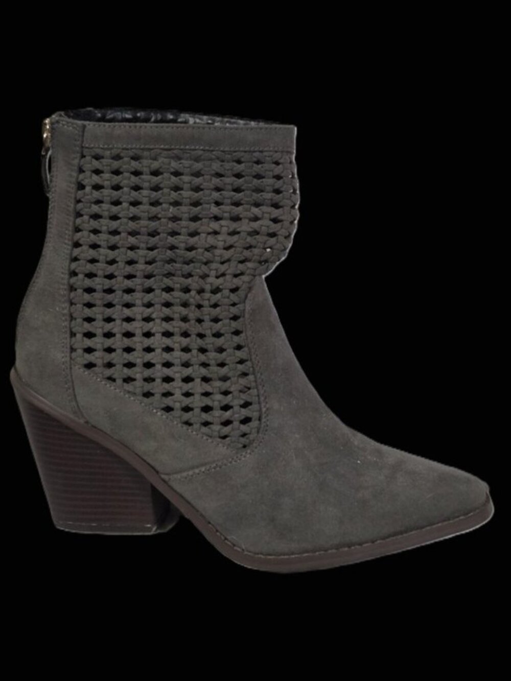 Just Fab Grey Suede Ankle Boot Size 8